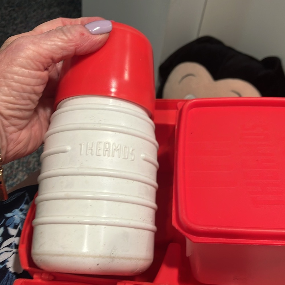 Vintage Teenage Mutant Ninja Turtles lunchbox with thermos and plastic box - Picture 10 of 13